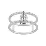 Bague Femme double rang Or blanc 750/1000 et Diamants CHRISTIAN BERNARD, largeur