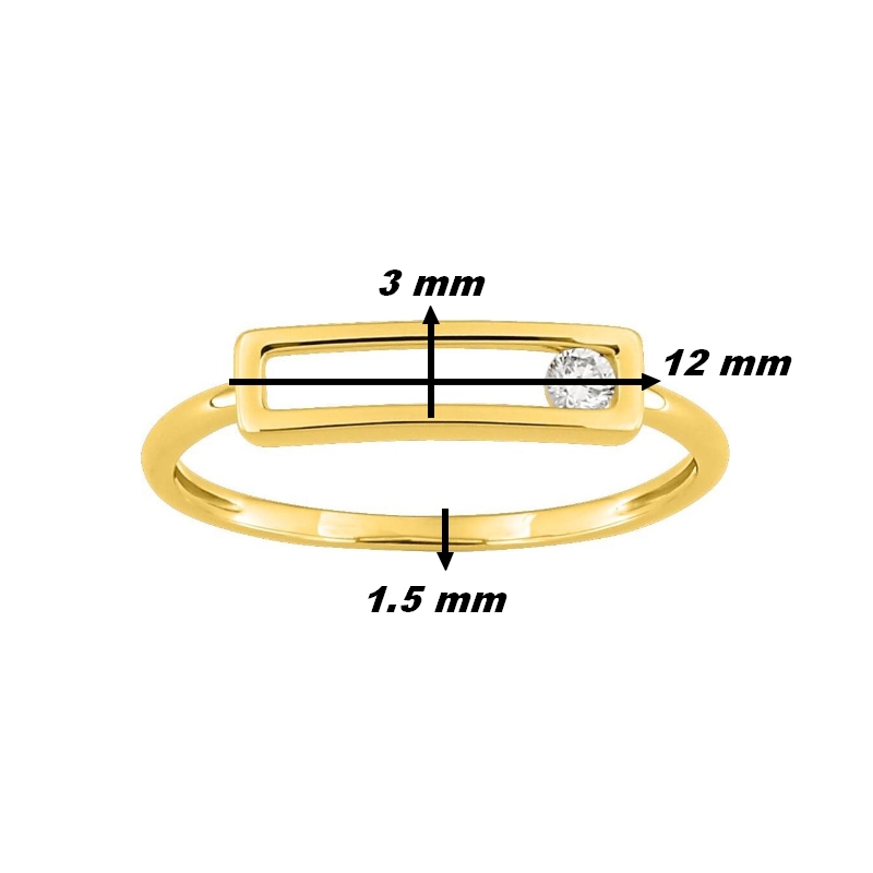 Bague-Femme-Or-jaune-750-et-Diamant-robbez-masson-1-7466-30-dimensions Bague Femme rectangulaire Or jaune et Diamants ROBBEZ MASSON, dimensions