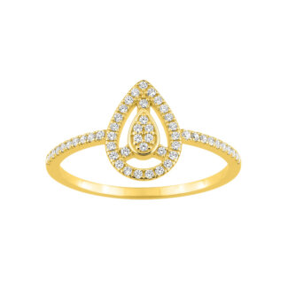Bague goutte Femme Or jaune 750/1000 et Diamants CHRISTIAN BERNARD