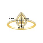 Bague goutte Femme Or jaune 750/1000 et Diamants CHRISTIAN BERNARD, dimensions