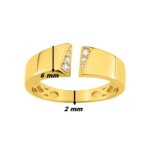 Bague Femme Or jaune 750/10 et Diamants ROBBEZ MASSON, largeur