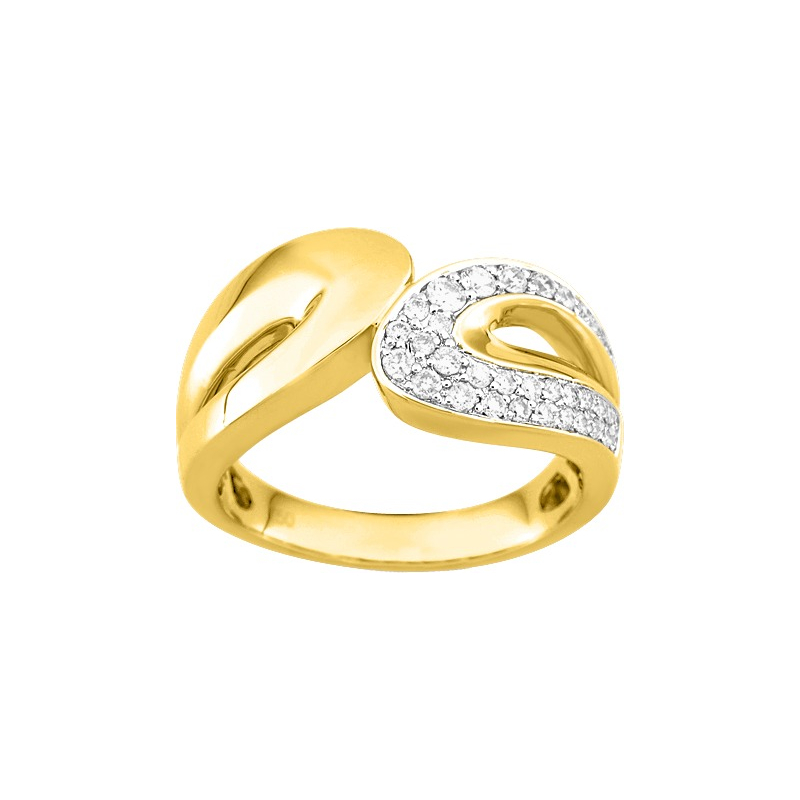 Bague-Femme-Or-jaune-750-et-diamants-CHRISTIAN-BERNARD-1-6048-23 Bague Femme Or jaune 750/1000, Rhodium et Diamants CHRISTIAN BERBARD