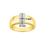 Bague Femme Or jaune 750/1000, Rhodium et Diamants CHRISTIAN BERNARD, dimensions
