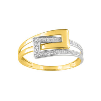 Bague Femme Or jaune 750/10, Rhodium et Diamants ROBBEZ MASSON