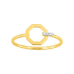 Bague octogonale Femme Or jaune 750/10 et Diamants ROBBEZ MASSON