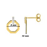 Boucles d’oreilles Femme Or jaune 750/1000 et Diamants ROBBEZ MASSON, dimensions