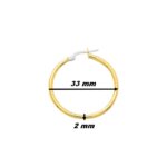 Boucles d’oreilles créoles Femme Or jaune 750/100 ROBBEZ MASSON, dimensions