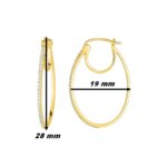 Boucles d’oreilles créoles Femme Or jaune 750/1000 et diamantsROBBEZ MASSON, dimensions