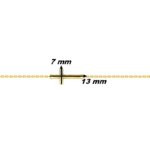 Bracelet Croix Or jaune 750/1000 ROBBEZ MASSON, dimensions
