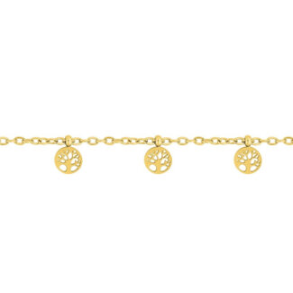 Bracelet Arbre de vie Femme Acier inoxydable doré ROBBEZ MASSON