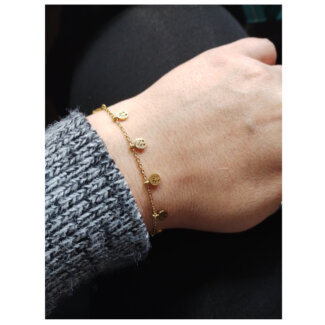 Bracelet Arbre de vie Femme Acier inoxydable doré ROBBEZ MASSON porté