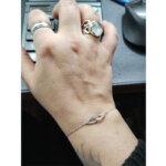 Bracelet Femme Argent 925/1000 et Oxydes de zirconium entre lassée ROBBEZ MASSON porté