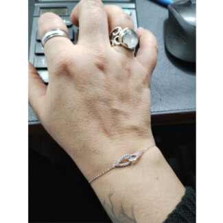 Bracelet Femme Argent 925/1000 et Oxydes de zirconium entre lassée ROBBEZ MASSON porté