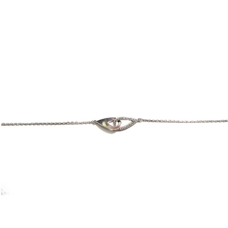 Bracelet-Femme-Argent-925-et-oxydes-robbez-masson-333626-1 Bracelet Femme Argent 925/1000 et Oxydes de zirconium entre lassée ROBBEZ MASSON