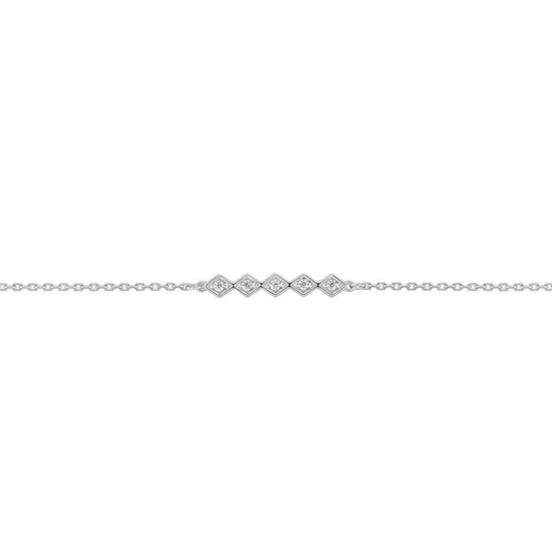 Bracelet Femme géométrique Or blanc 750/1000 et Diamants ROBBEZ MASSON