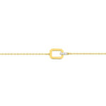 Bracelet Femme octogonal or jaune 750/1000, Rhodium et Diamants ROBBEZ MASSON