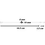 Bracelet Femme Cœur Or blanc 750/1000, Saphir et Oxydes de zirconium ROBBEZ MASSON, dimensions