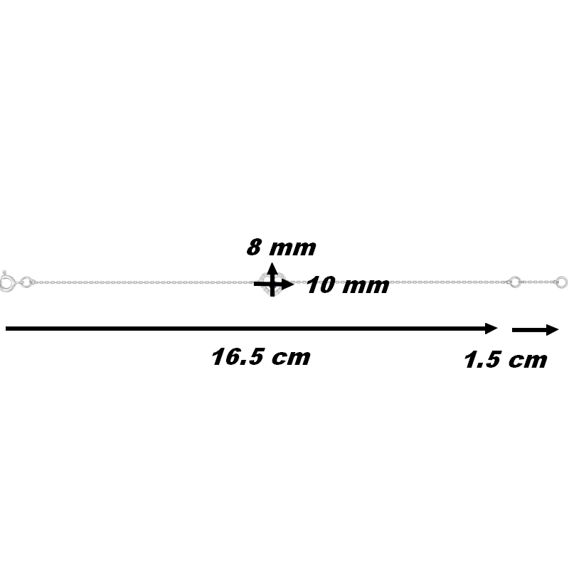 Bracelet-Femme-coeur-Or-blanc-750-Saphir-et-Oxydes-robbez-masson-4-7055-S1-dimensions Bracelet Femme Cœur Or blanc 750/1000, Saphir et Oxydes de zirconium ROBBEZ MASSON, dimensions
