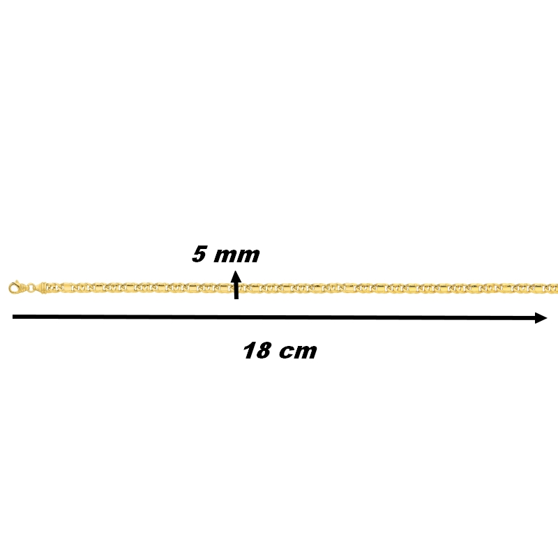 Bracelet Femme Or jaune 750/1000 ROBBEZ MASSON, dimensions