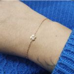 Bracelet Femme Trèfle à 4 feuilles Or jaune 750/1000 ROBBEZ MASSON porté