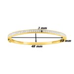 Bracelet jonc ouvrant Femme Or jaune 750/1000, Rhodium et Diamants ROBBEZ MASSON, dimensions