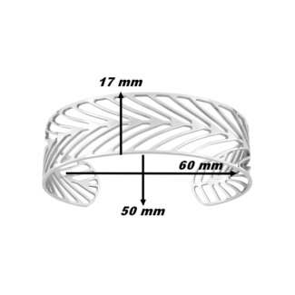 Bracelet manchette graphique Femme Acier inoxydable ROBBEZ MASSON, dimensions