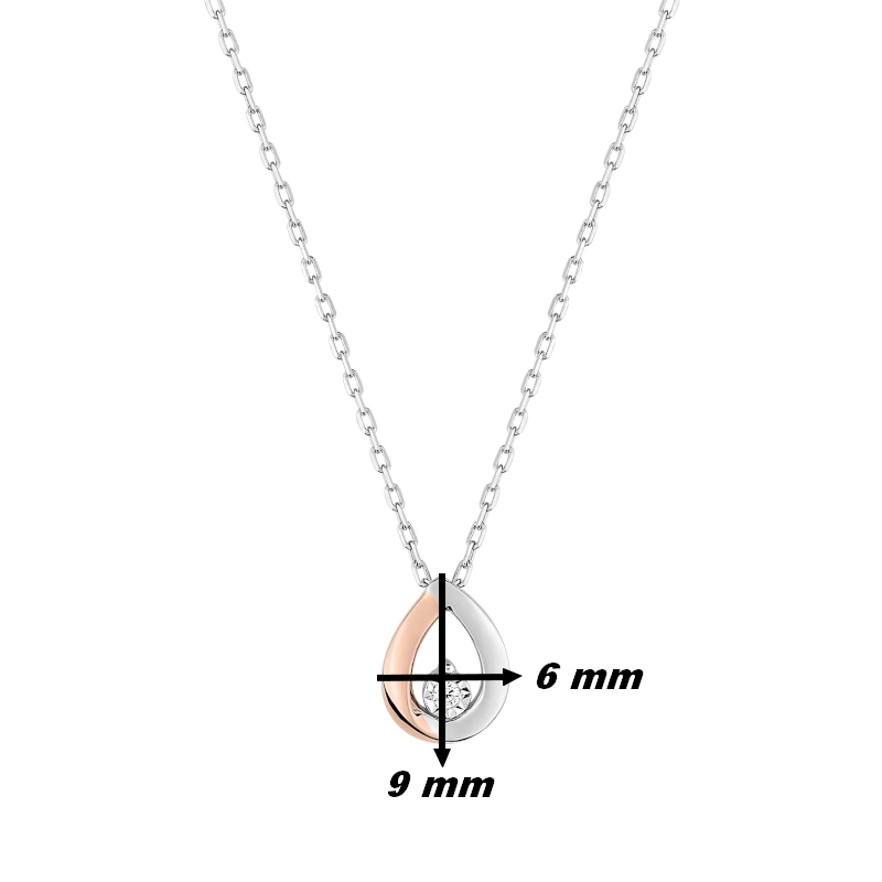 Collier Femme Or blanc, rose 750/1000 et Diamant ROBBEZ MASSON, dimensions
