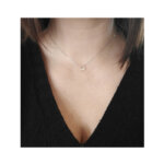 Collier Femme Or blanc, rose 750/1000 et Diamant ROBBEZ MASSON, porté