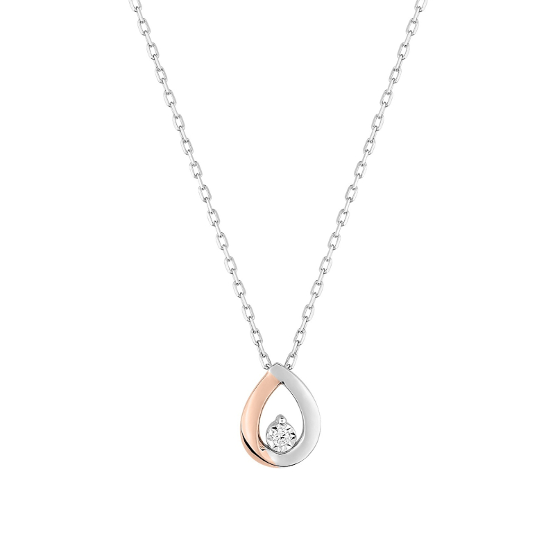 Collier Femme Or blanc, rose 750/1000 et Diamant ROBBEZ MASSON