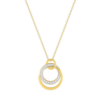 Collier Femme Or jaune 750/1000, Rhodium et Diamants CHRISTIAN BERNARD
