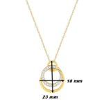 Collier Femme Or jaune 750/1000, Rhodium et Diamants CHRISTIAN BERNARD, dimensions