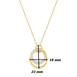 Collier Femme Or jaune 750/1000, Rhodium et Diamants CHRISTIAN BERNARD, dimensions