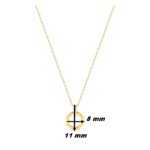 Collier octogonal Femme Or jaune 750/1000, Rhodium et Diamants ROBBEZ MASSON, dimensions