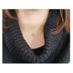 Collier octogonal Femme Or jaune 750/1000, Rhodium et Diamants ROBBEZ MASSON porté