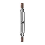 Montre Art Déco rectangulaire Homme cuir marron et Acier inoxydable HERBELIN 17468AP22GD, côté