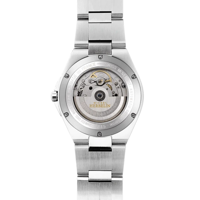 Montre-Cap-Camarat-Homme-automatique-Acier-inoxydable-HERBELIN-1645B16-arrière Montre Homme Cap Camarat Automatique HERBELIN Acier inoxydable 1645B16, arrière