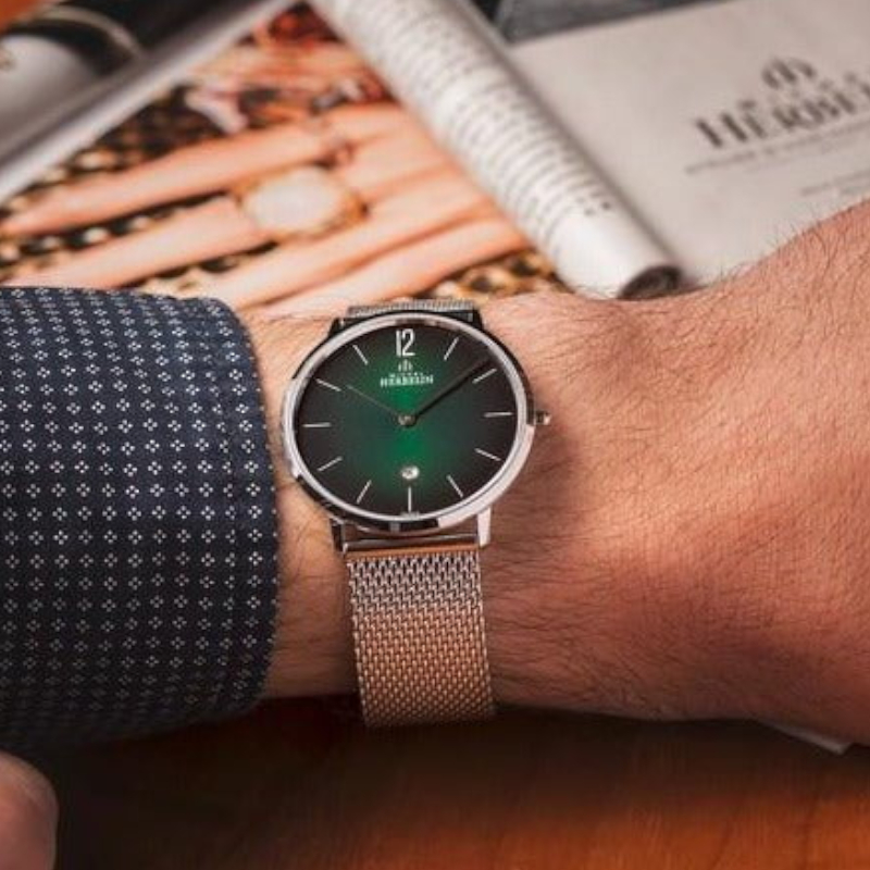 Montre-City-Homme-Acier-inoxydable-HERBELIN-19515AP16B-portée Montre Homme City HERBELIN, Acier inoxydable 19515AP16B portée