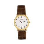 Montre Femme Classique cuir marron et Acier inoxydable doré HERBELIN 16845P28MA