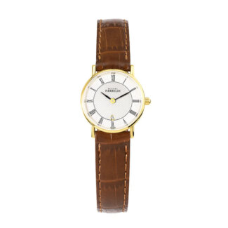 Montre Classique Homme cuir marron et Acier inoxydable doré HERBELIN 12443P08MA
