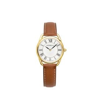 Montre Femme Equinoxe HERBELIN, Acier inoxydable doré et Cuir marron 17497P08GD