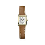 Montre Femme Art déco tonneau cuir marron et Acier inoxydable HERBELIN 17438P1N22GD