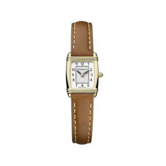 Montre Femme Art déco tonneau cuir marron et Acier inoxydable HERBELIN 17438P1N22GD