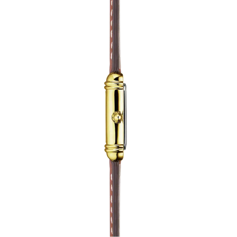 Montre-Femme-Art-deco-tonneau-cuir-marron-et-Acier-inoxydable-HERBELIN-17438P1N22GD-coté Montre Femme Art déco tonneau cuir marron et Acier inoxydable HERBELIN 17438P1N22GD, côté