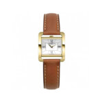 Montre Femme Vième Avenue HERBELIN, Acier inoxydable doré et Cuir marron 17137P08GD