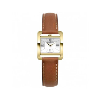 Montre Femme Vième Avenue HERBELIN, Acier inoxydable doré et Cuir marron 17137P08GD