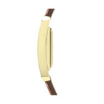 Montre Femme Vième Avenue HERBELIN, Acier inoxydable doré et Cuir marron 17137P08GD, côté