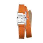 Montre Femme Vième Avenue HERBELIN, Acier inoxydable et bracelet double Cuir orange 17437AP29MDL