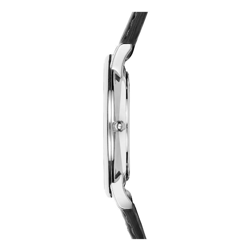 Montre-Homme-Classique-cuir-noir-et-Acier-inoxydable-HERBELIN-12248AP08-coté Montre Classique Homme cuir noir et Acier inoxydable HERBELIN 12248AP08, côté