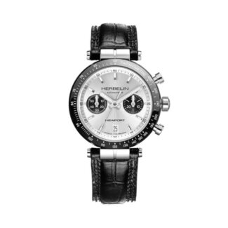 Montre EDITION LIMITEE Homme NEWPORT Héritage Automatique HERBELIN, Acier inoxydable et cuir noir 256ACN42