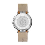 Montre Homme NEWPORT Chronographe HERBELIN, Acier inoxydable et Cuir marron 37688A42GD, arrière